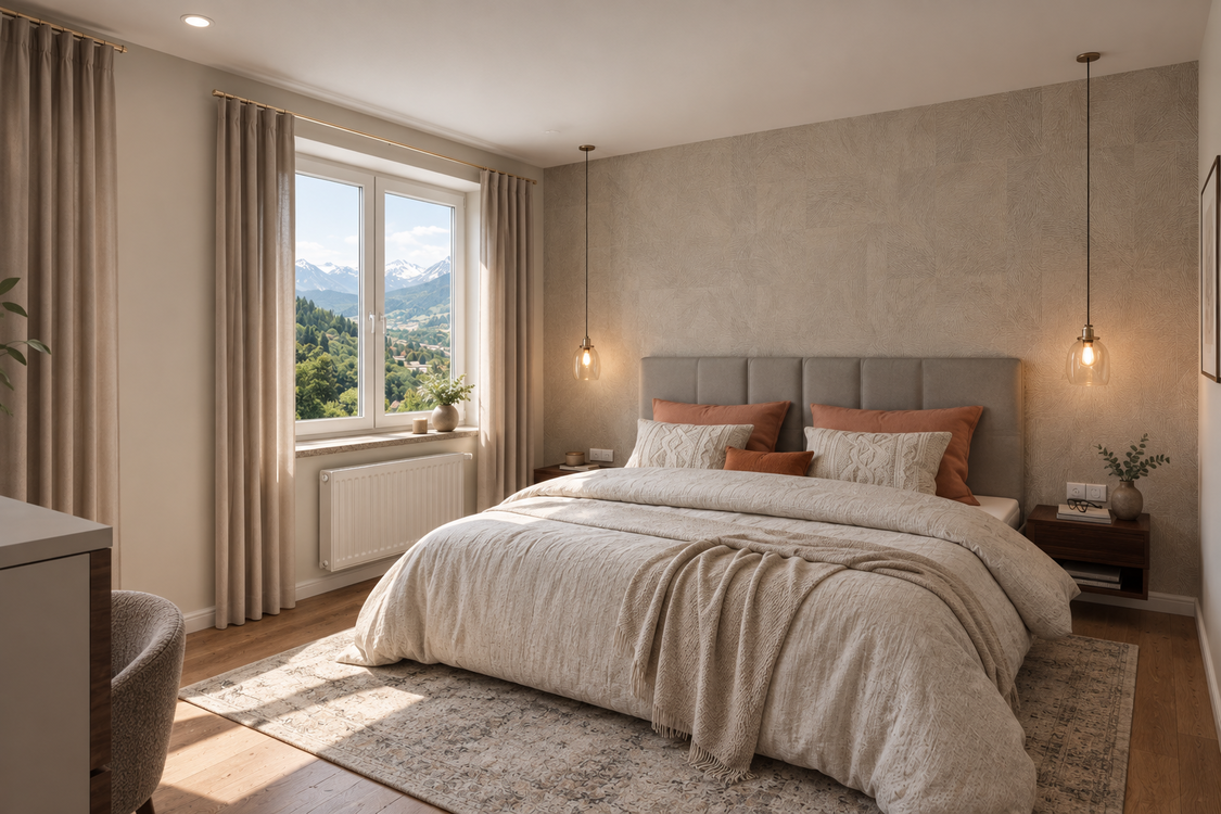 Schlafzimmer mit begehbarem Kleiderschrank (1)